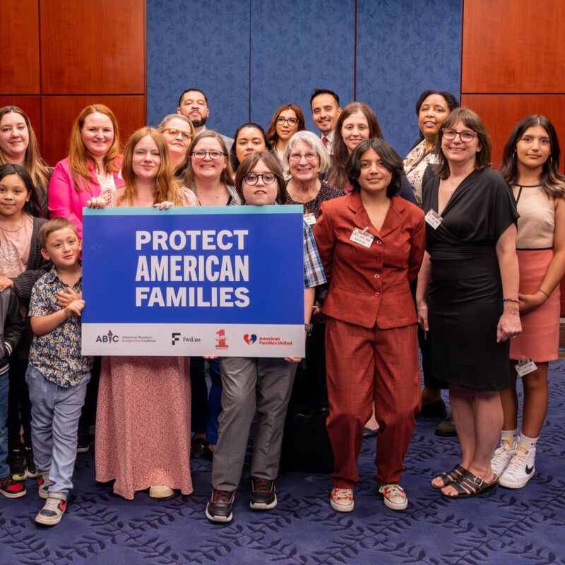 This image is the speakers and their families at American Families United.